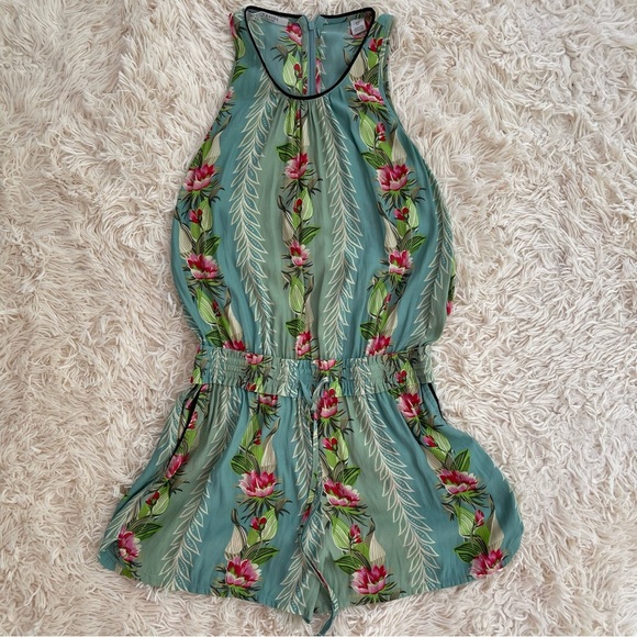 Scotch & Soda POOLSIDE TROPICAL JUMPER ROMPER elastic waist floral print SZ XS - Picture 5 of 11